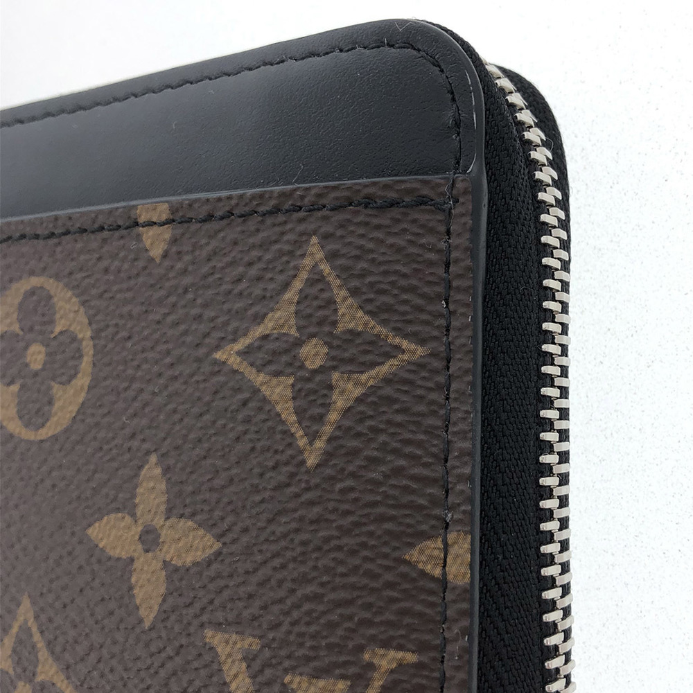 Louis Vuitton Zippy Dragonne Monogram Wrist Strap Mini Clutch Brown Black - Picture 10 of 10
